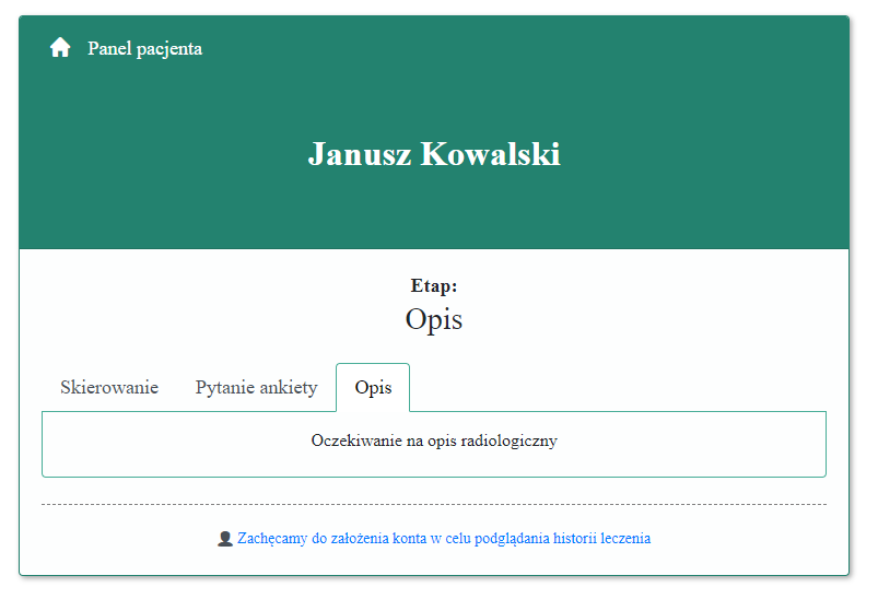 Ekran główny Portalu Pacjenta